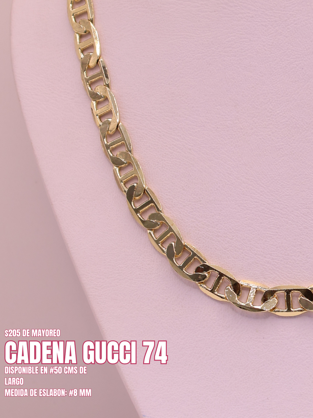 CADENA TIPO GUCCI 74 ORO LAMINADO