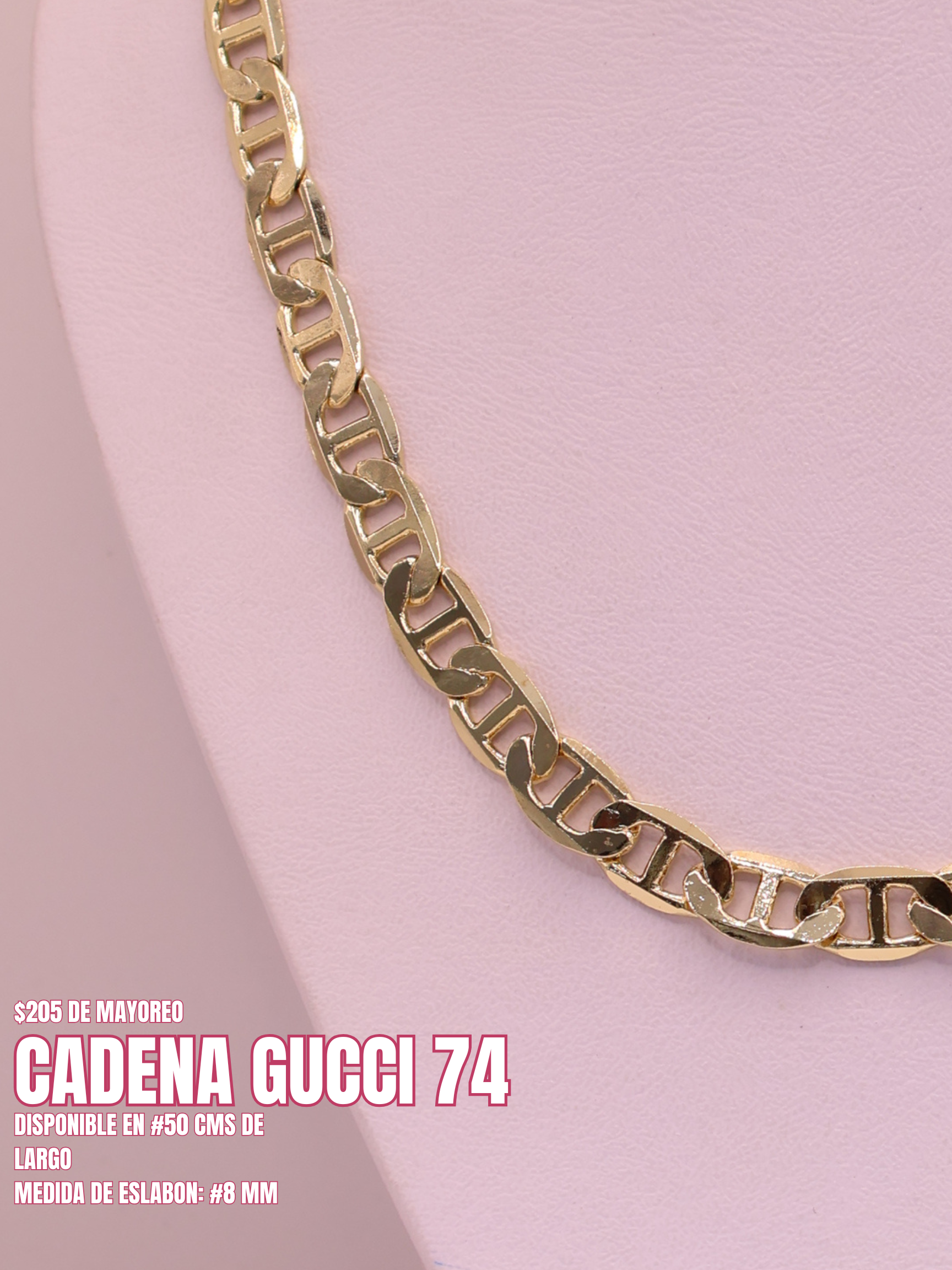 CADENA TIPO GUCCI 74 ORO LAMINADO