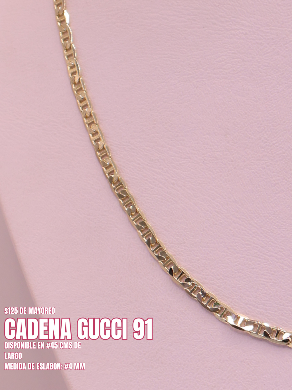CADENA TIPO GUCCI 91 ORO LAMINADO