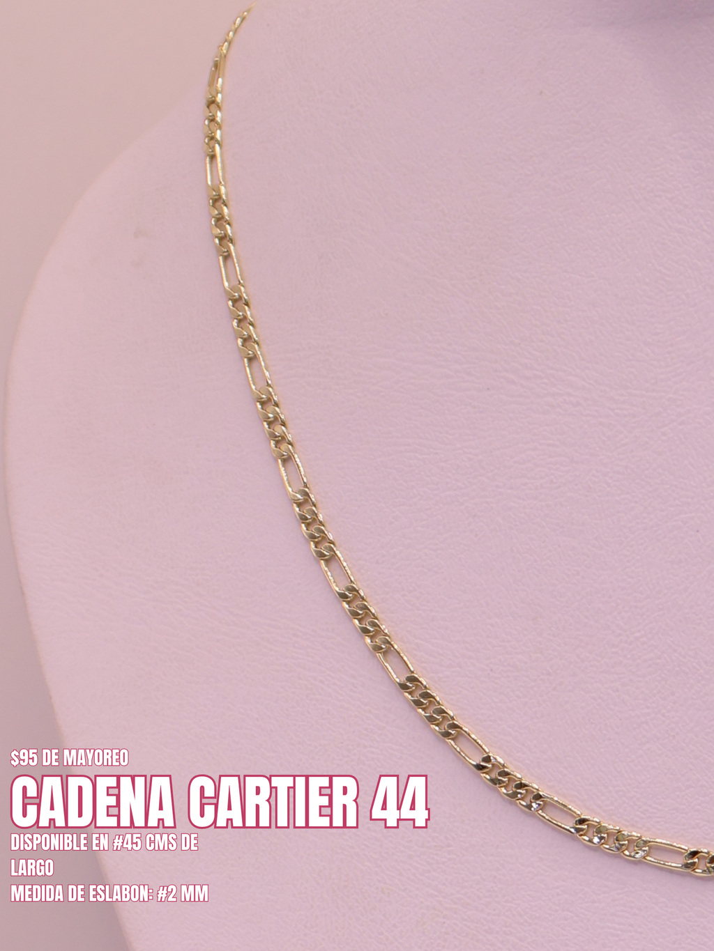 CADENA CARTIER 44 ORO LAMINADO