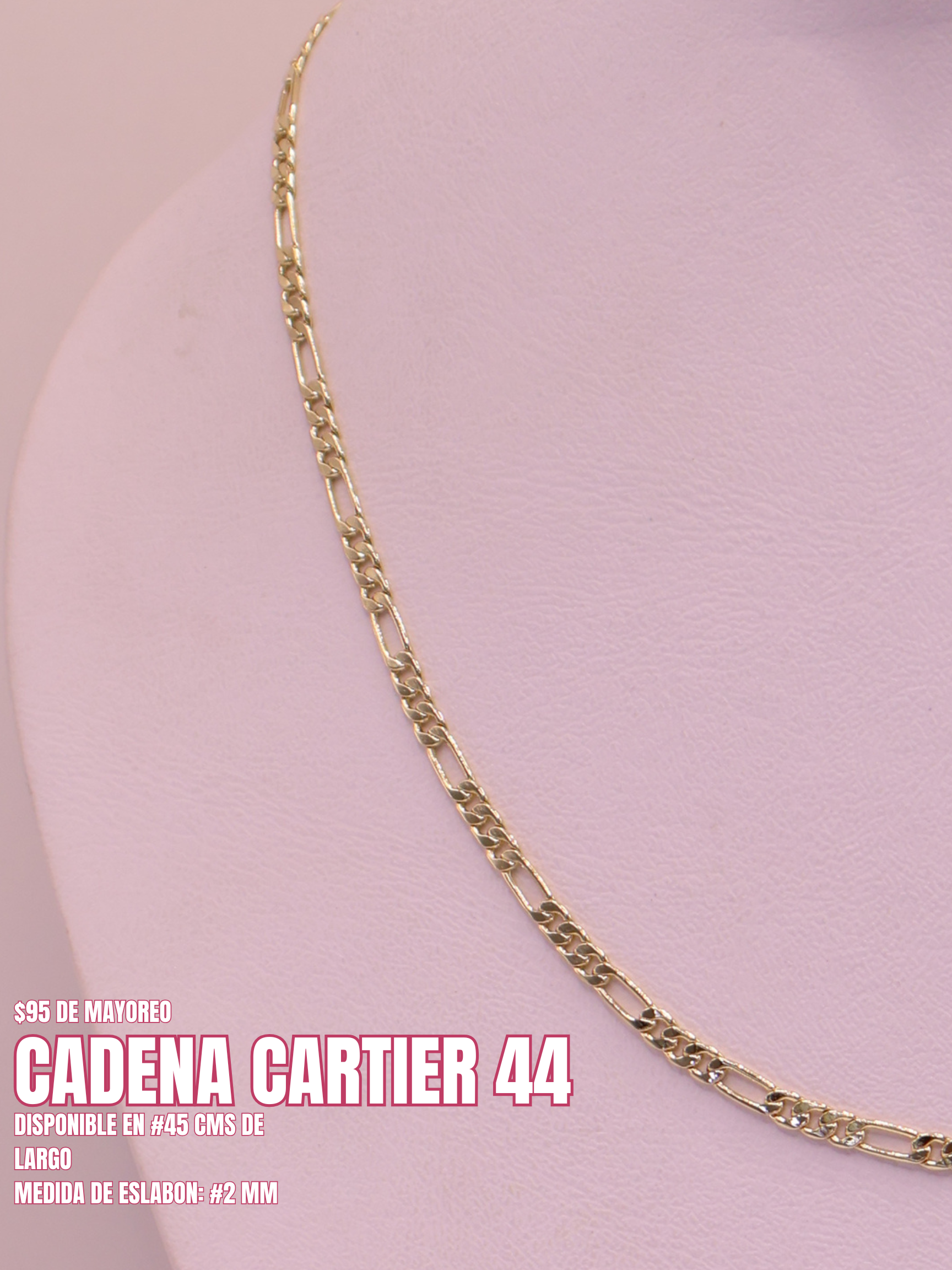 CADENA CARTIER 44 ORO LAMINADO