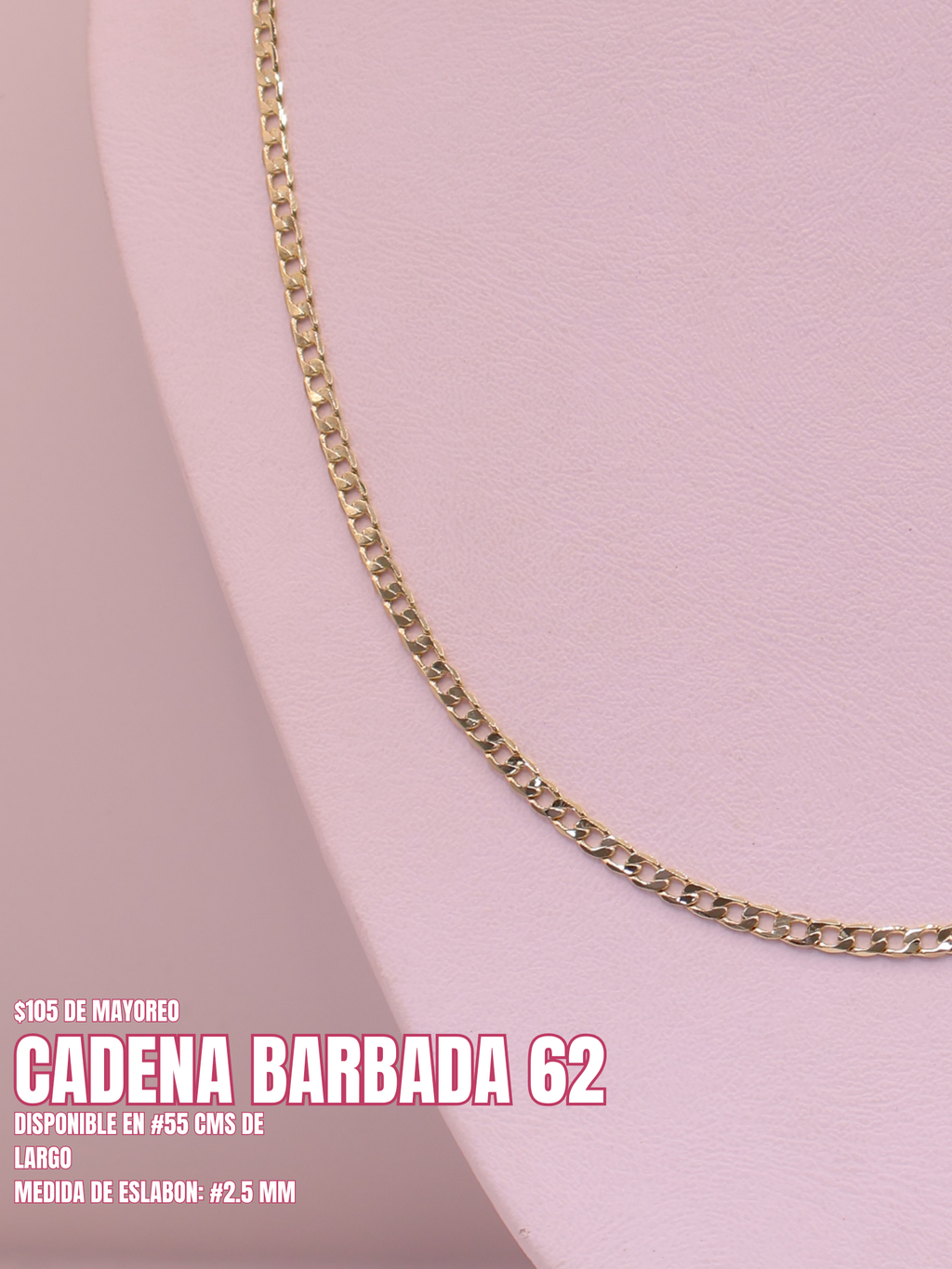CADENA BARBADA 62 ORO LAMINADO