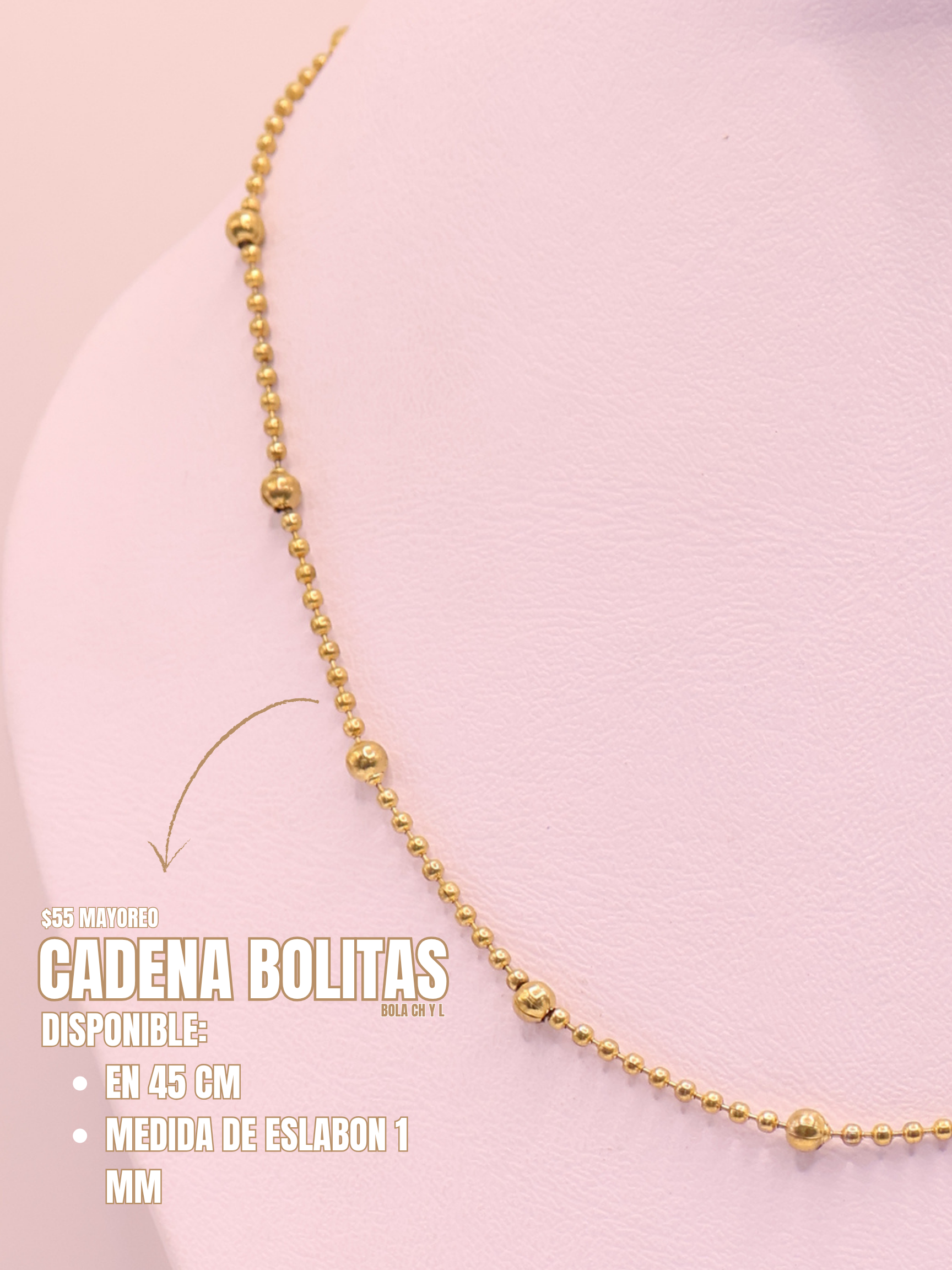 CADENA 43 BOLITAS