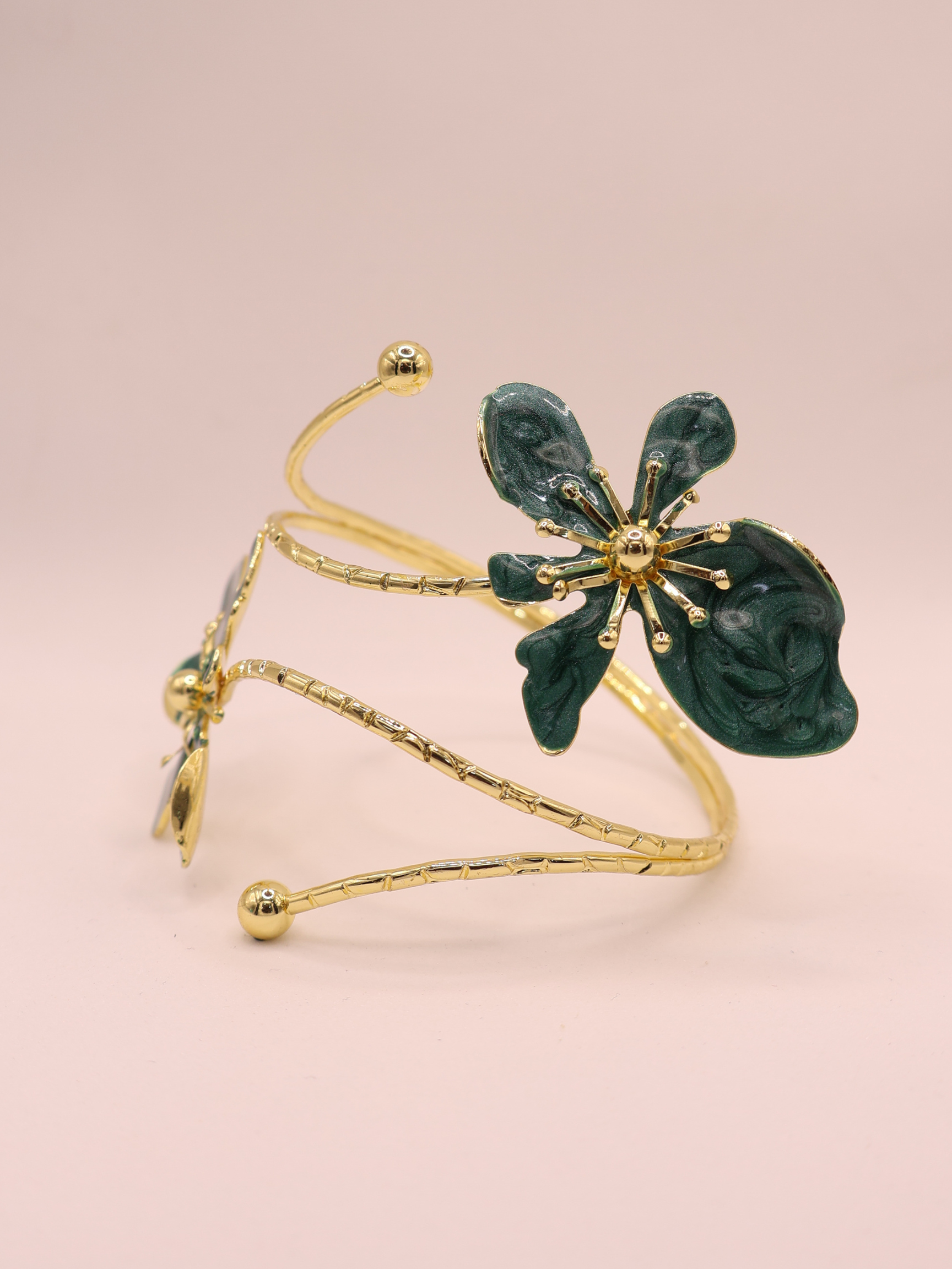 Brazalete Brazo Flor Verde