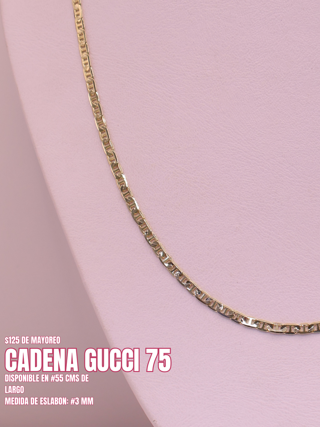 CADENA TIPO GUCCI 75 ORO LAMINADO