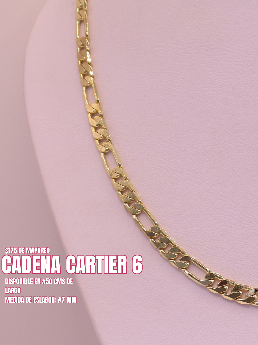 CADENA TIPO CARTIER 6 ORO LAMINADO
