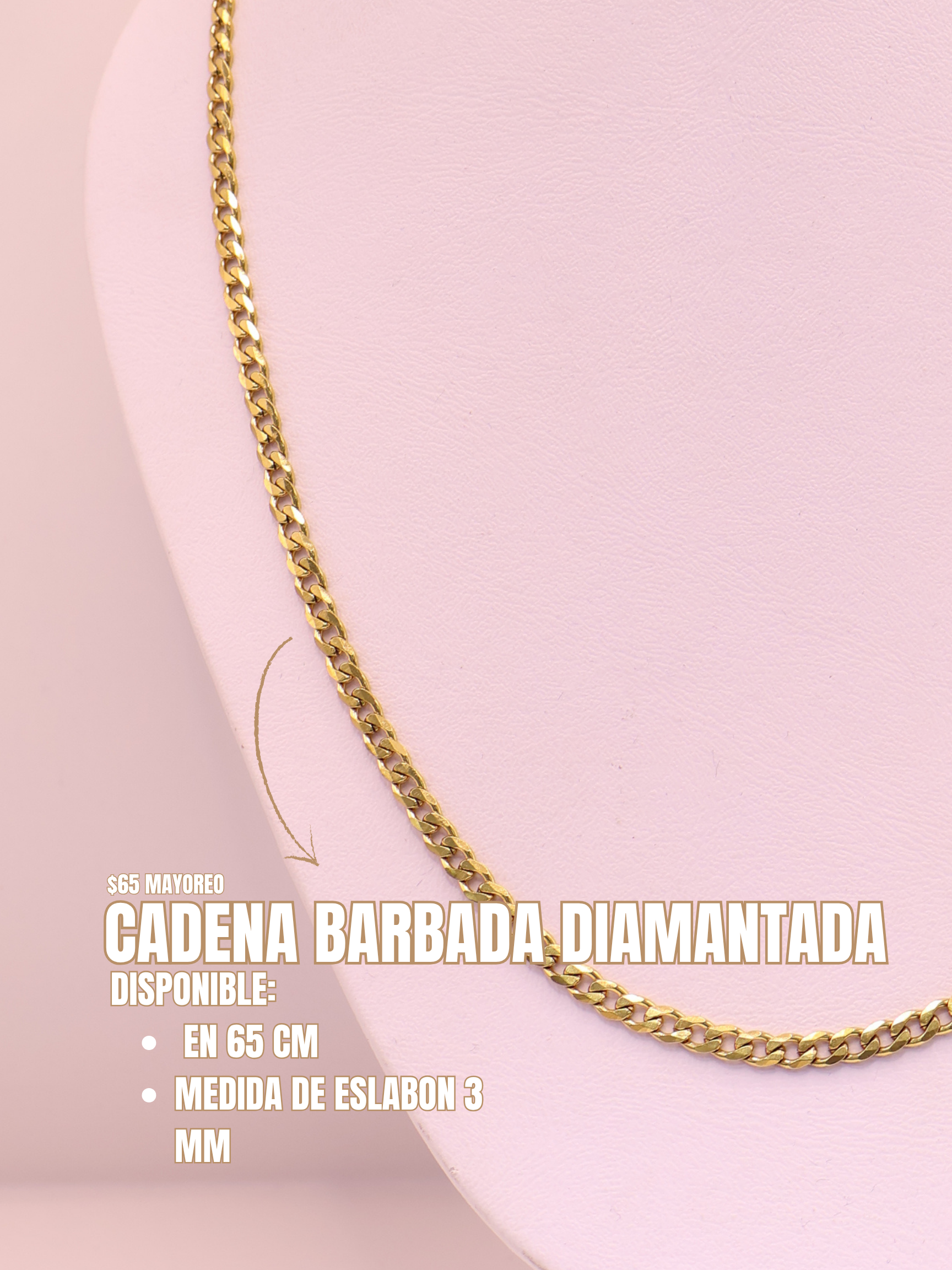 CADENA 5 BARBADA DIAMANTADA