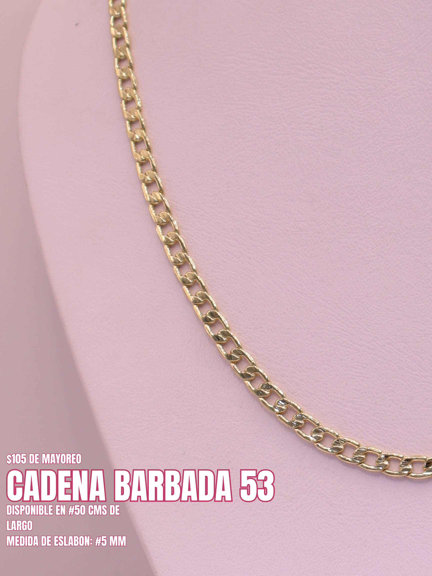 CADENA BARBADA 53 ORO LAMINADO