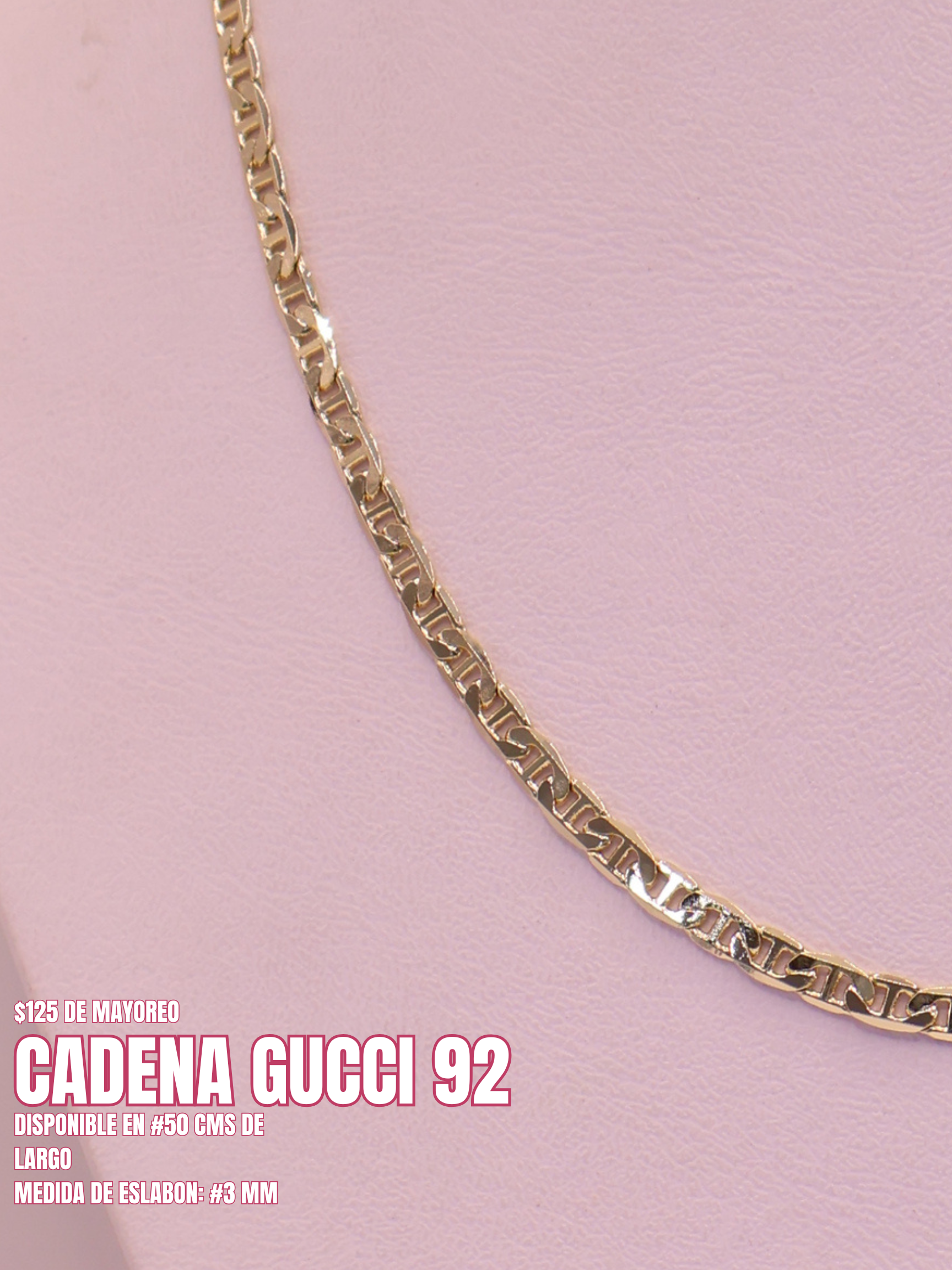 CADENA TIPO GUCCI 92 ORO LAMINADO