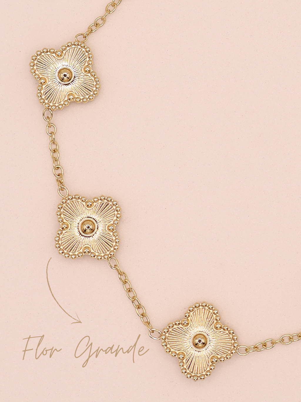 Pulsera de trebol dorada gde