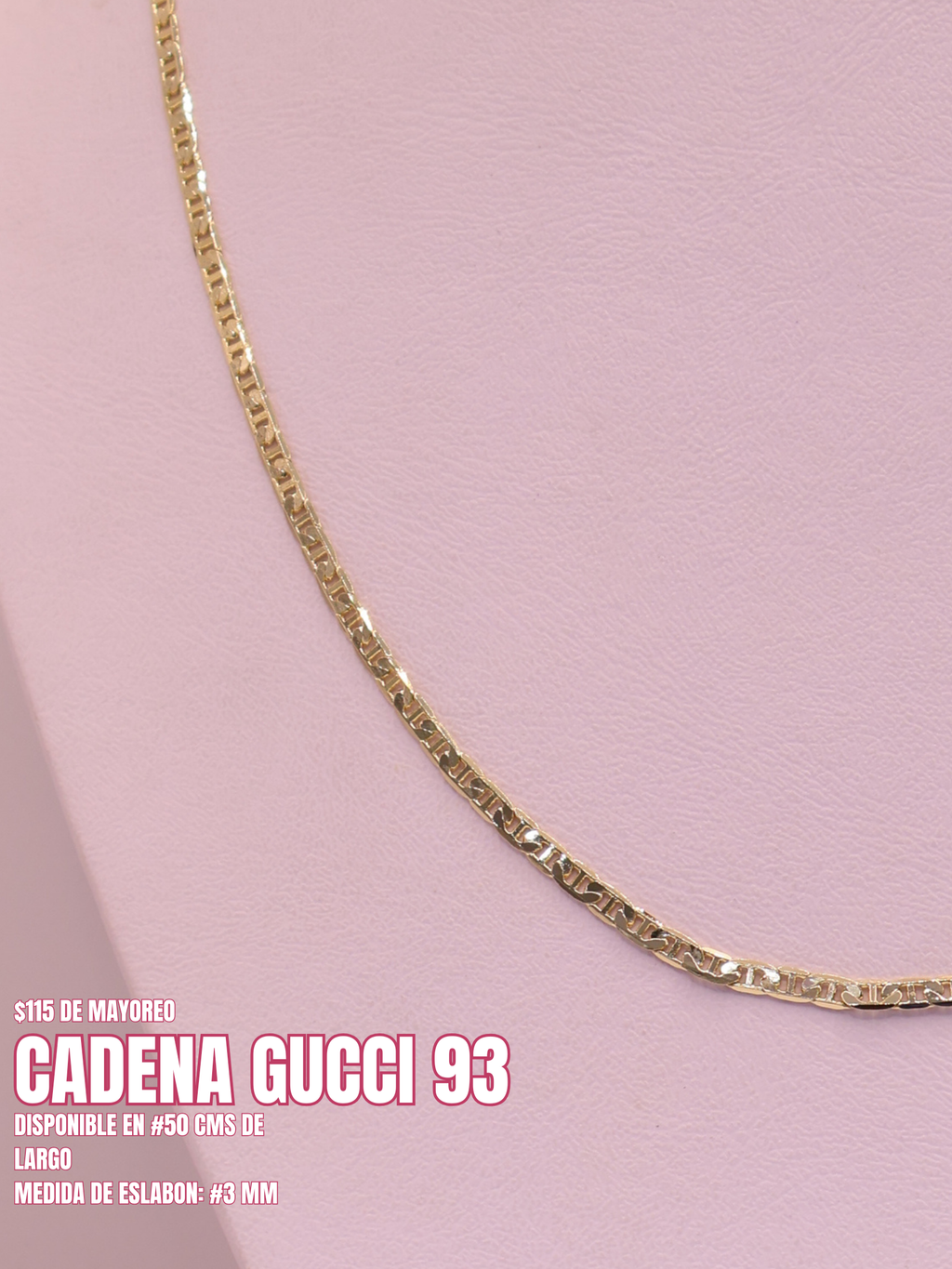 CADENA TIPO GUCCI 93 ORO LAMINADO