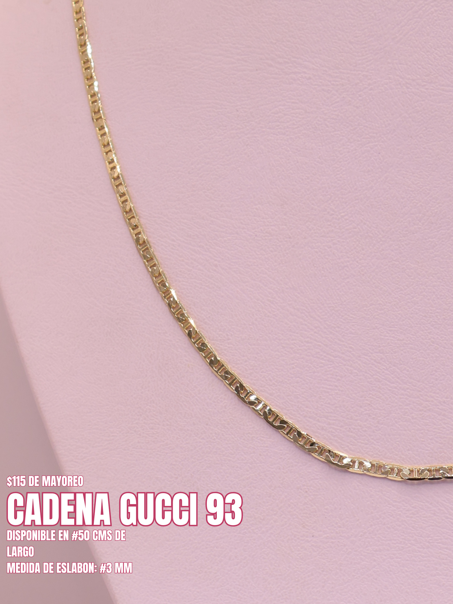 CADENA TIPO GUCCI 93 ORO LAMINADO
