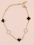 Pulsera de trebol bicolor chica