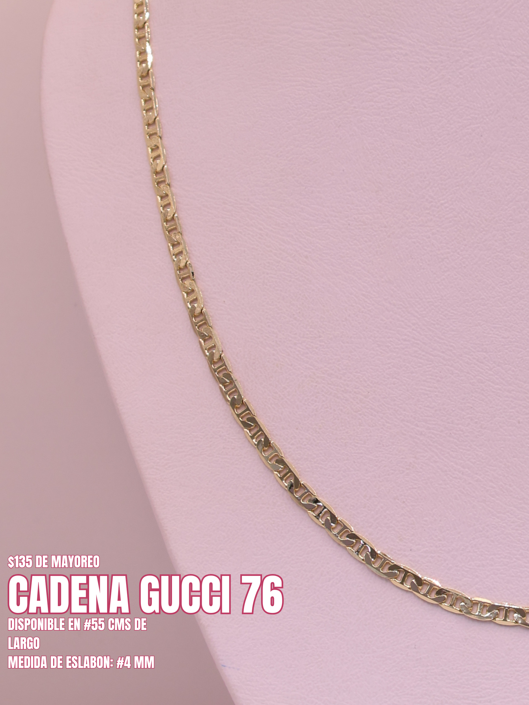 CADENA TIPO GUCCI 76 ORO LAMINADO