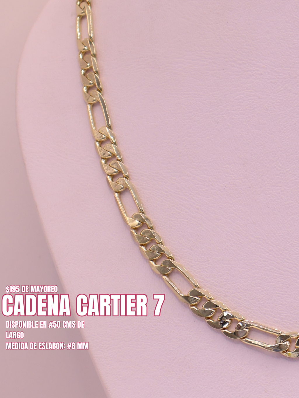 CADENA TIPO CARTIER 7 ORO LAMINADO
