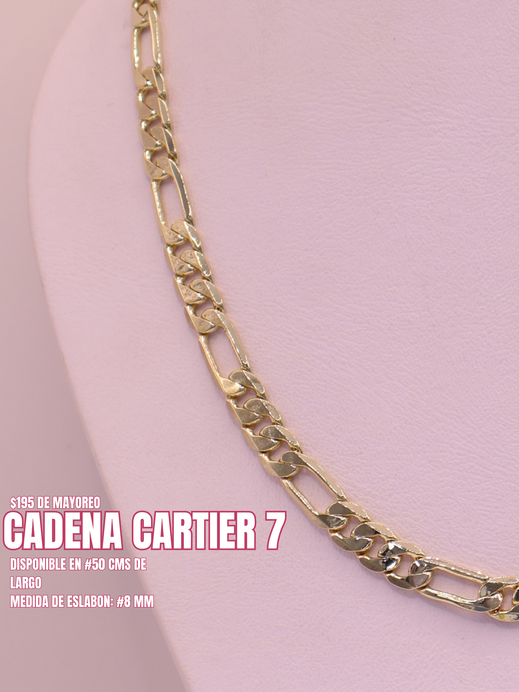 CADENA TIPO CARTIER 7 ORO LAMINADO