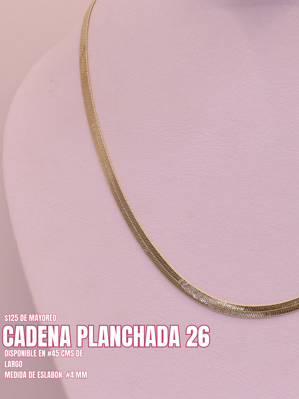 CADENA PLANCHADA 26 ORO LAMINADO