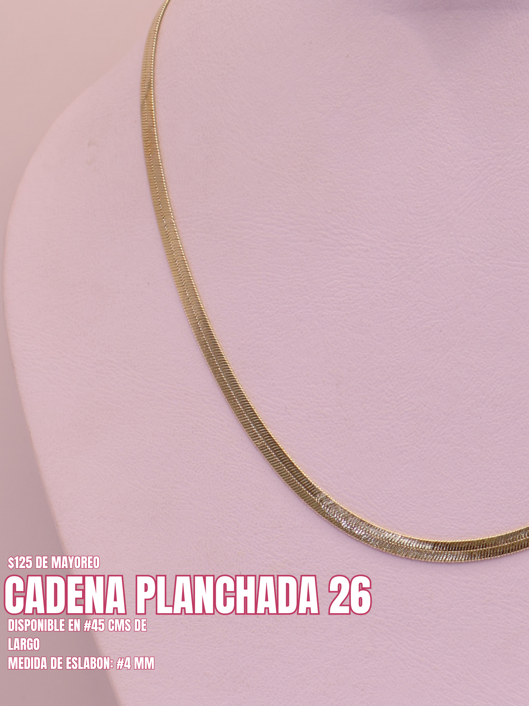 CADENA PLANCHADA 26 ORO LAMINADO