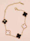 Pulsera de trebol bicolor gde