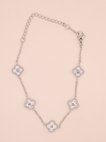 Pulsera de trebol plateda chica