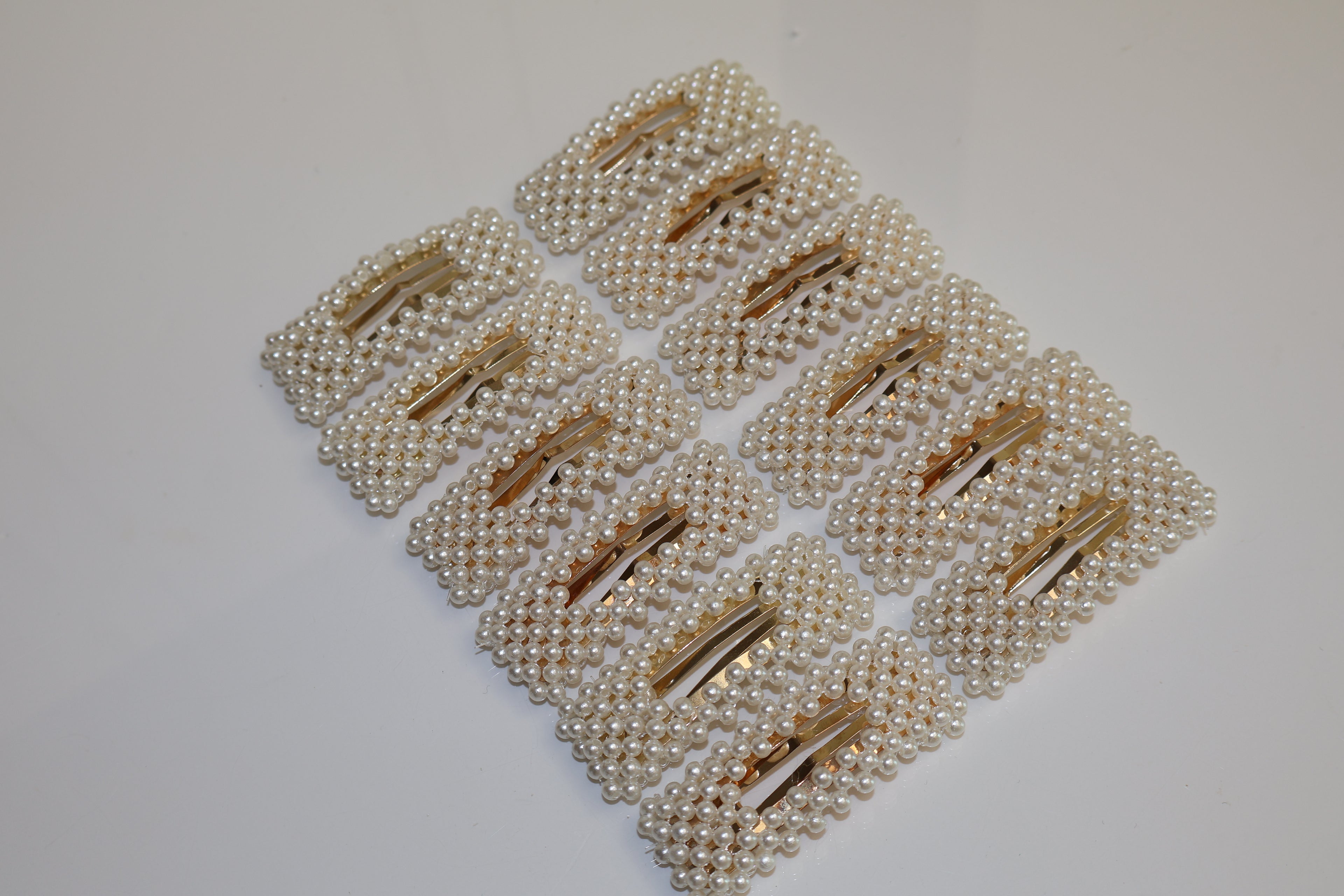 Docena Broche cuadrada perla