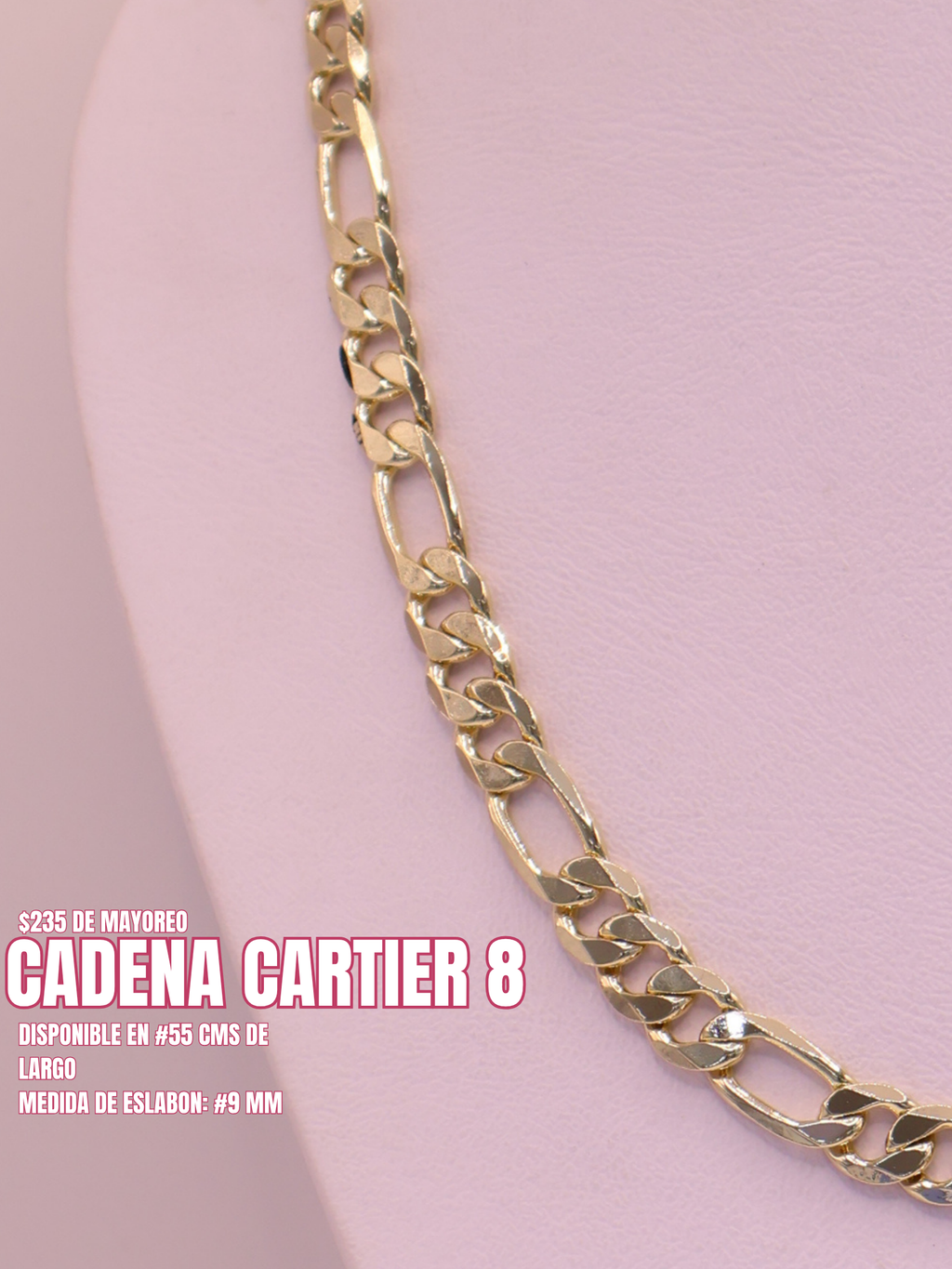 CADENA TIPO CARTIER 8 ORO LAMINADO