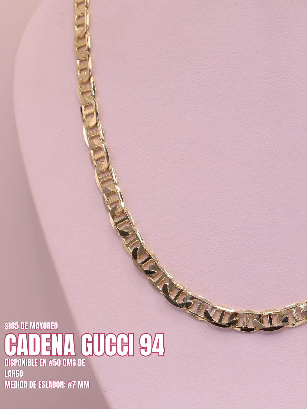 CADENA TIPO GUCCI 94 ORO LAMINADO