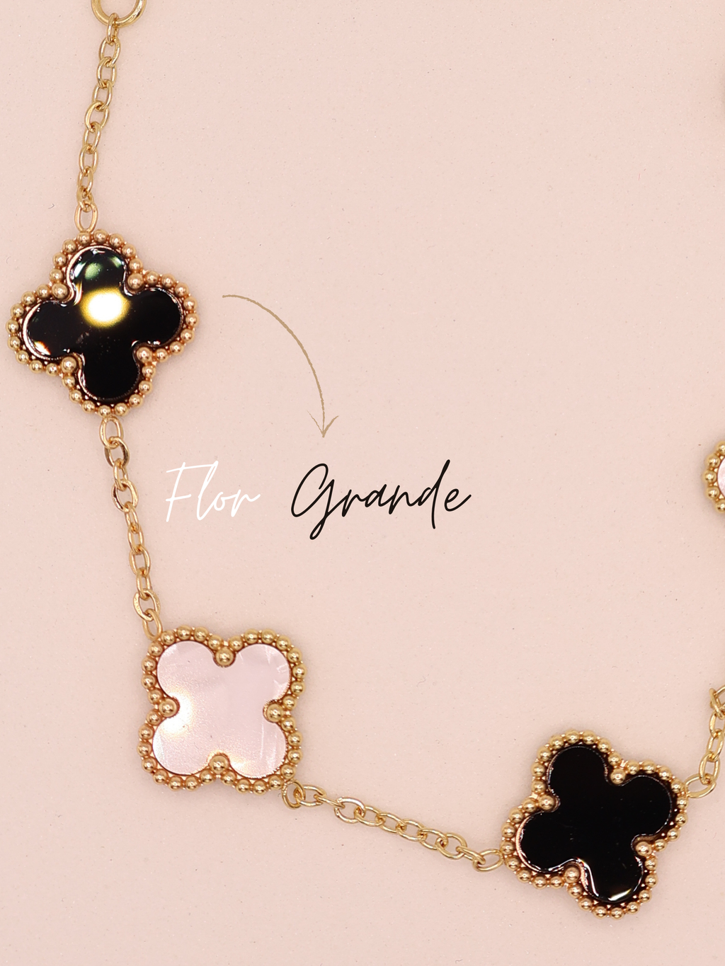 Pulsera de trebol bicolor gde
