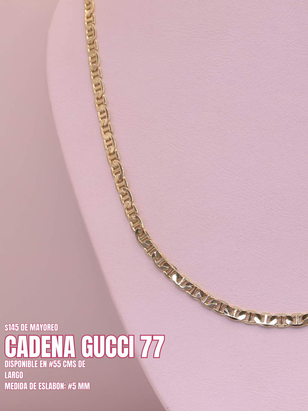 CADENA TIPO GUCCI 77 ORO LAMINADO
