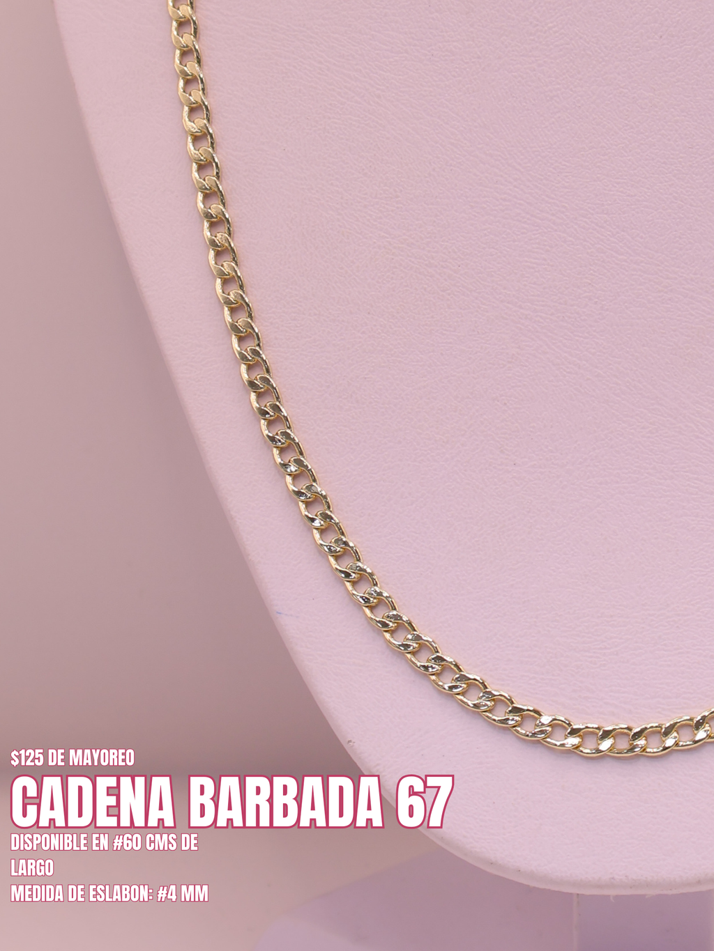 CADENA BARBADA 67 ORO LAMINADO