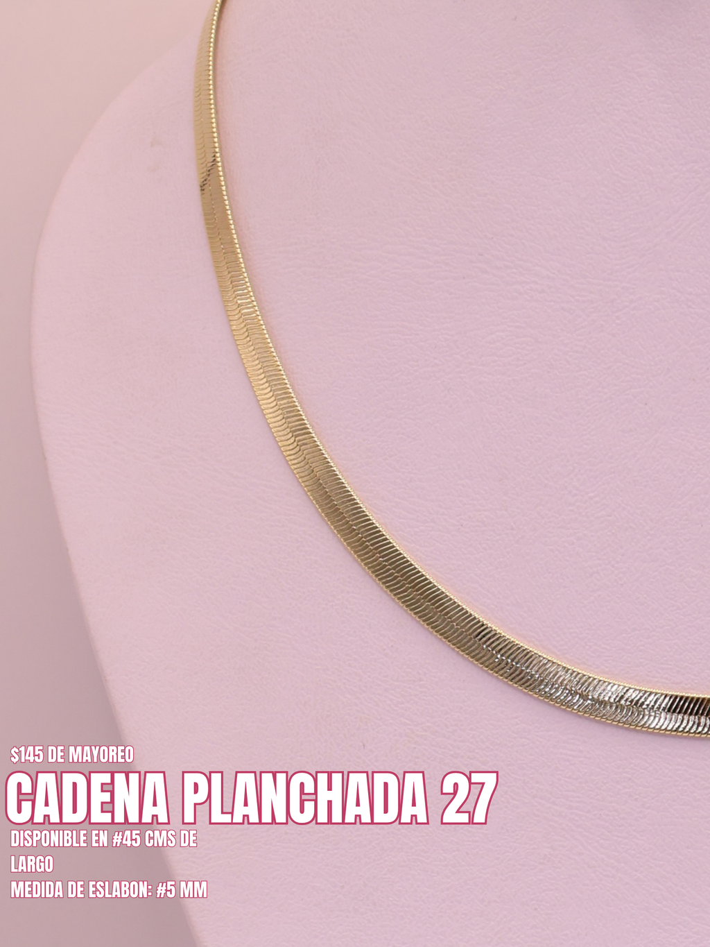 CADENA PLANCHADA 27 ORO LAMINADO