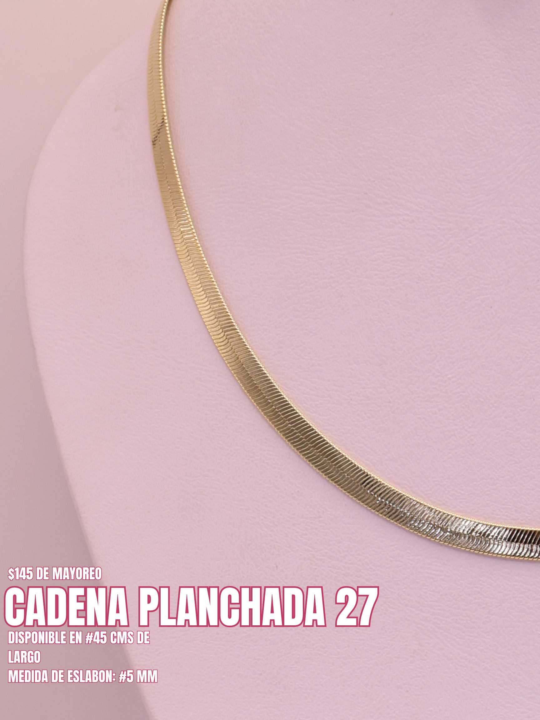CADENA PLANCHADA 27 ORO LAMINADO