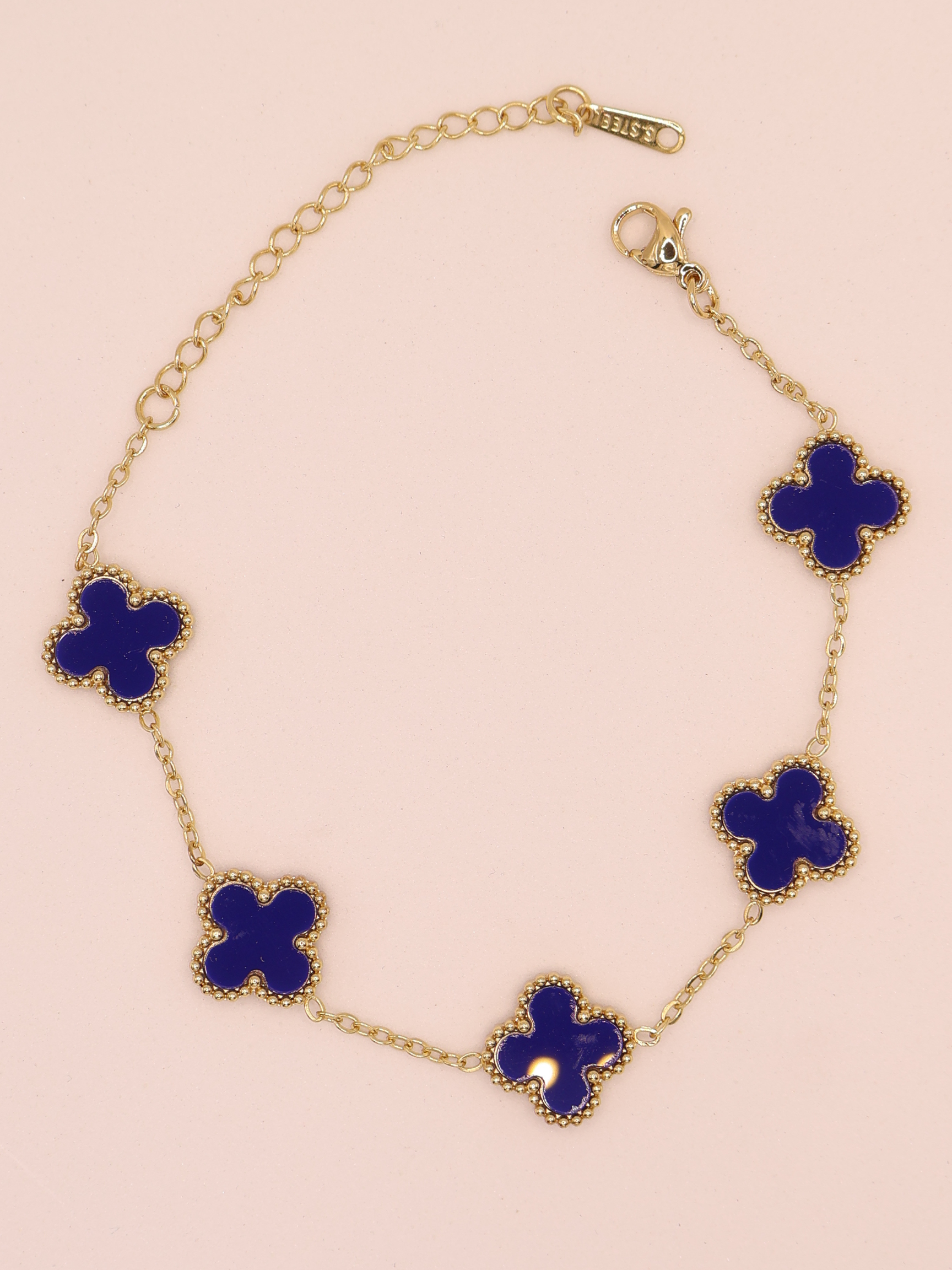 Pulsera de trebol azul gde