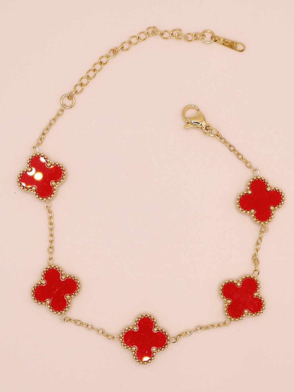 Pulsera de trebol roja gde