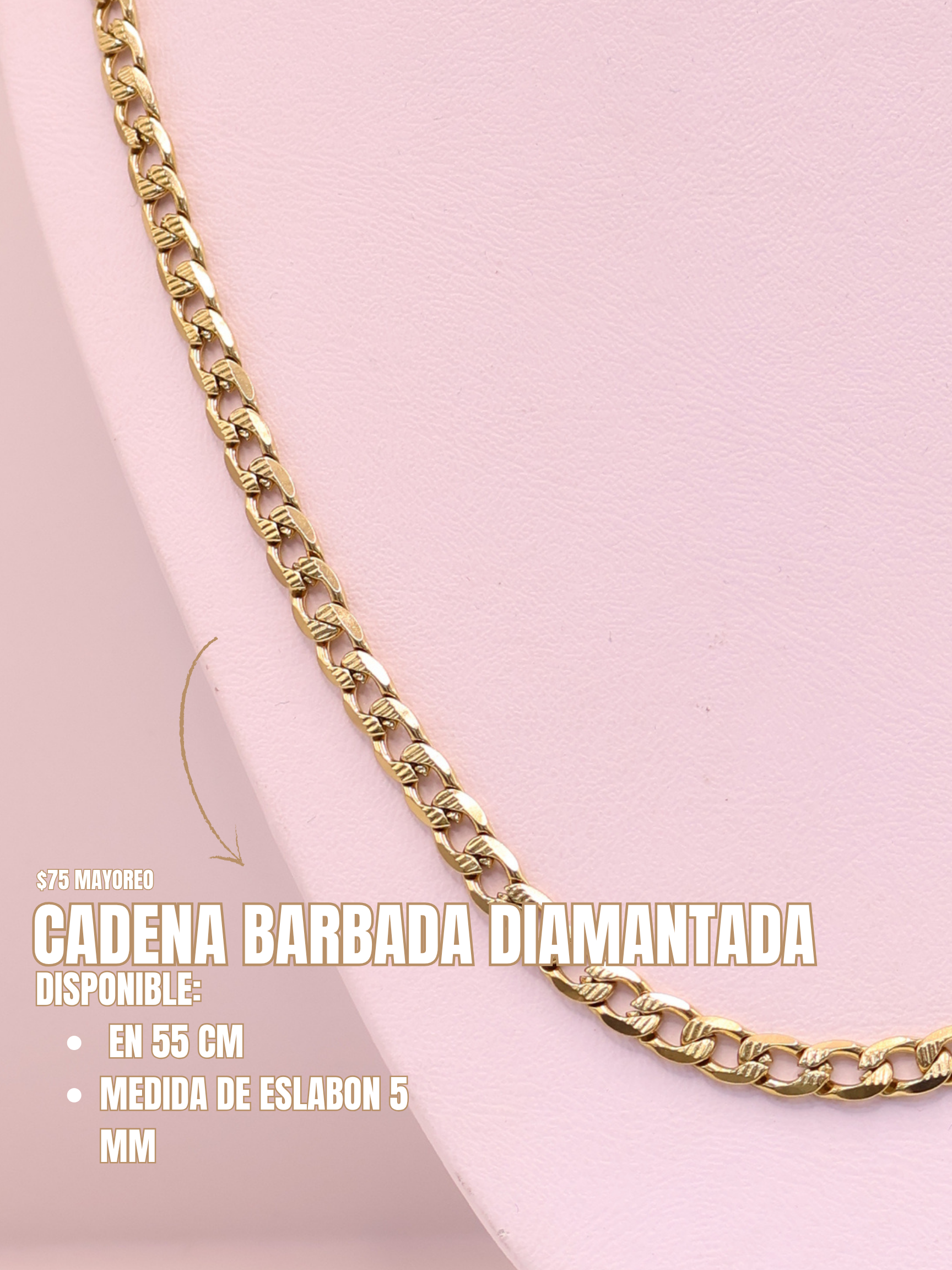CADENA 8 BARBADA DIAMANTADA