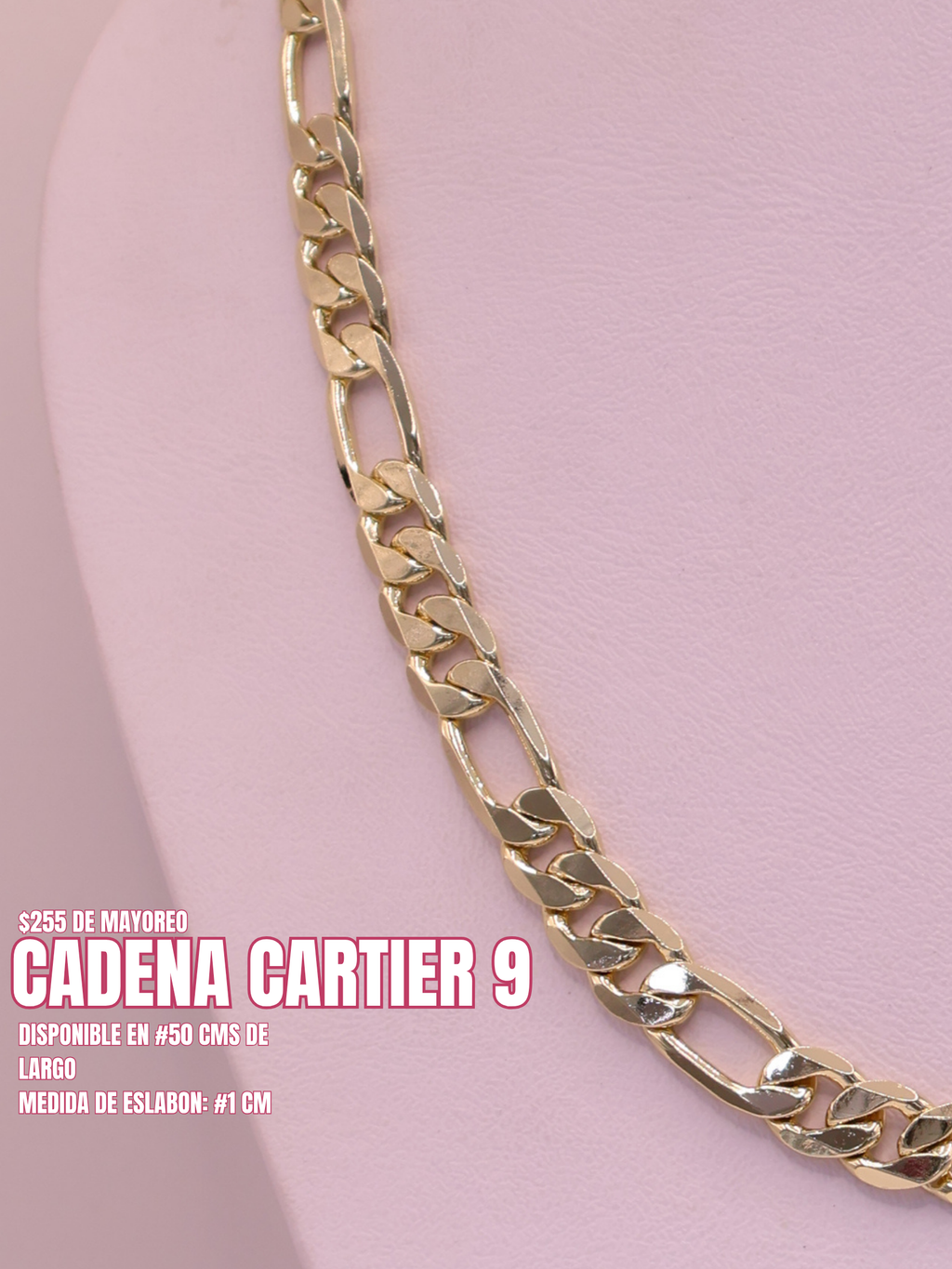 CADENA TIPO CARTIER 9 ORO LAMINADO
