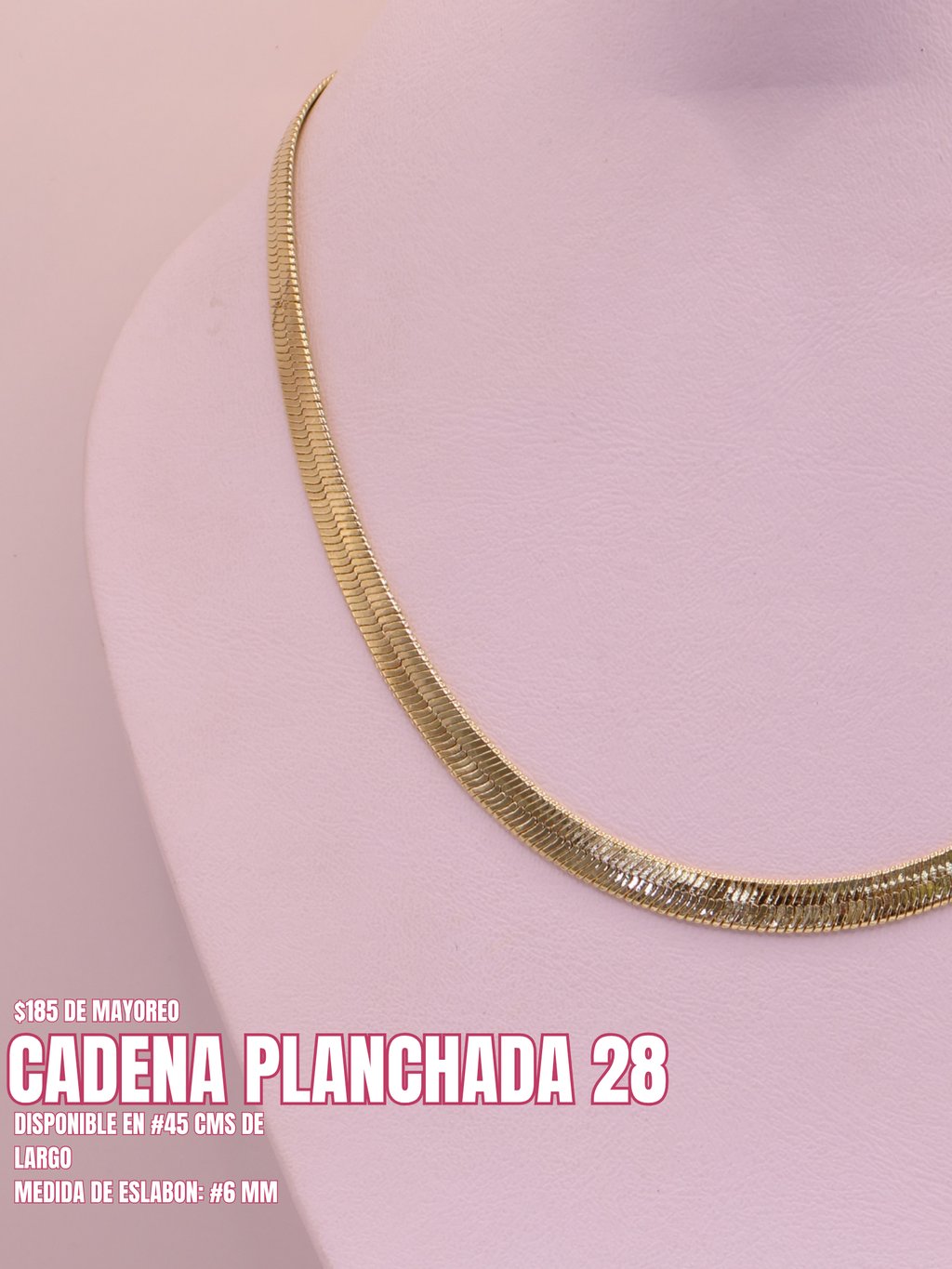 CADENA PLANCHADA 28 ORO LAMINADO