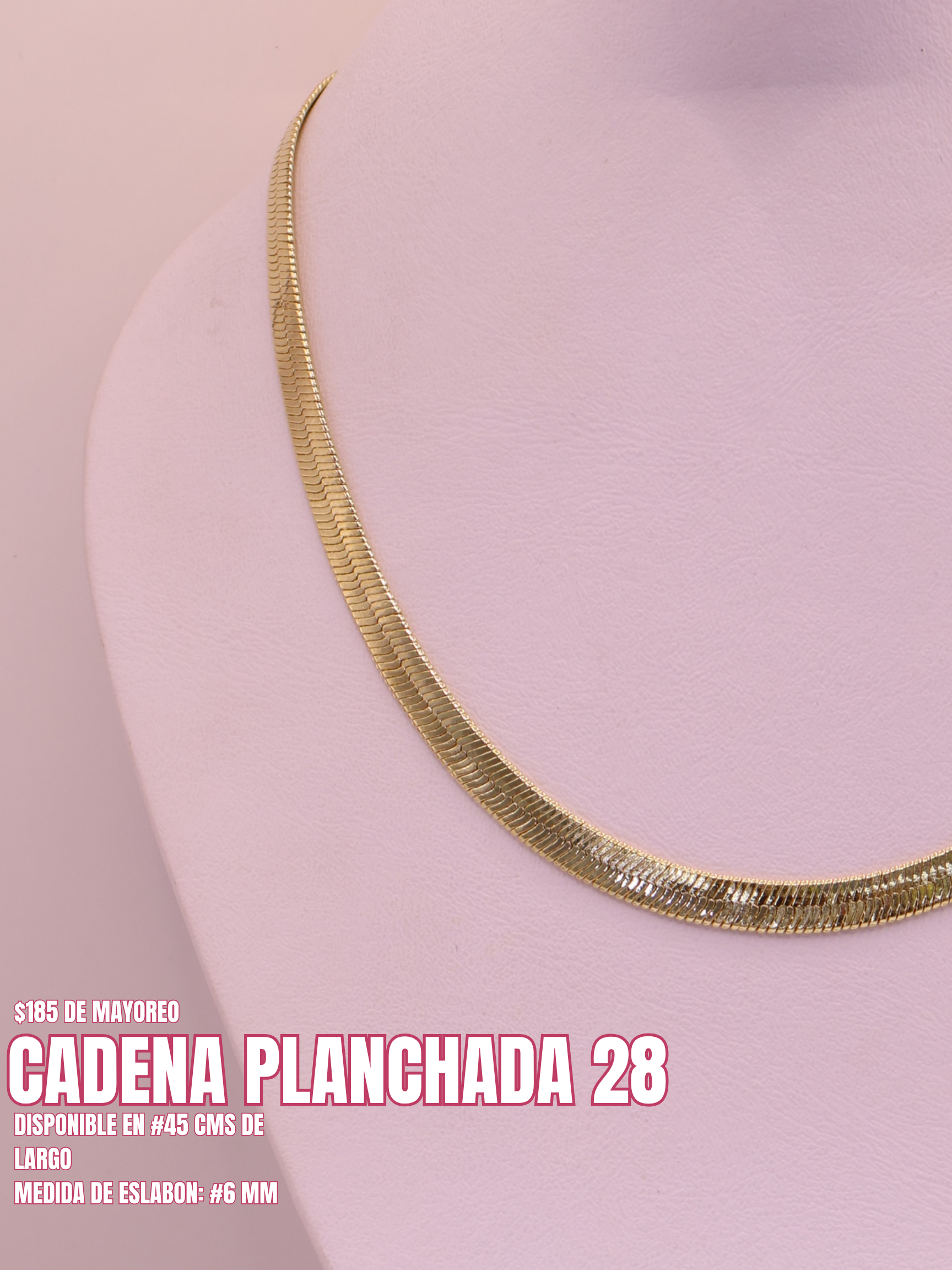 CADENA PLANCHADA 28 ORO LAMINADO