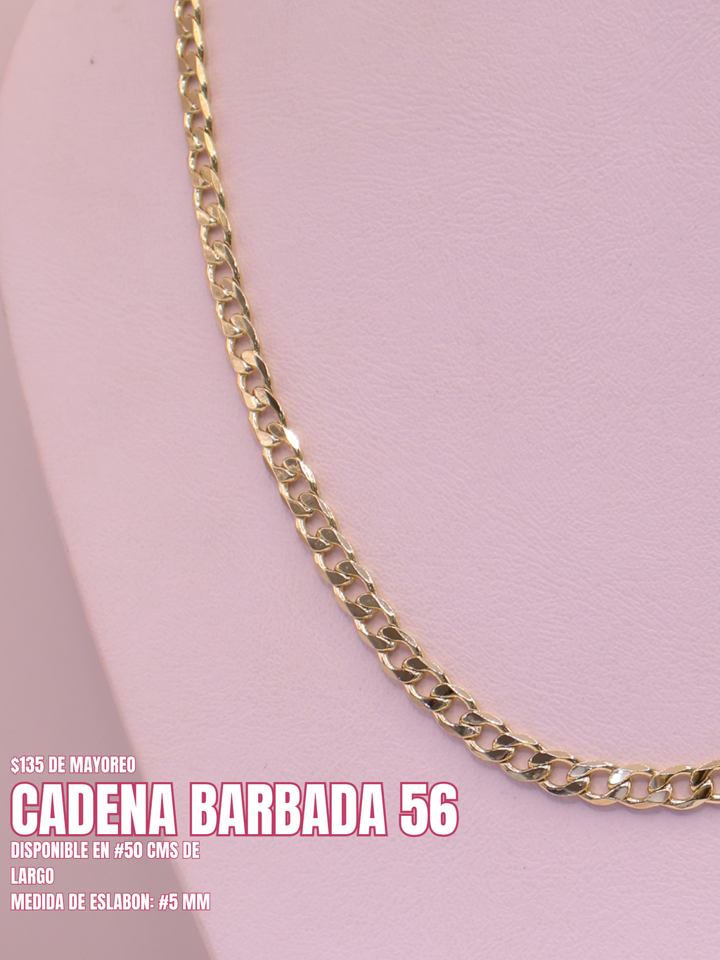 CADENA BARBADA 56 ORO LAMINADO