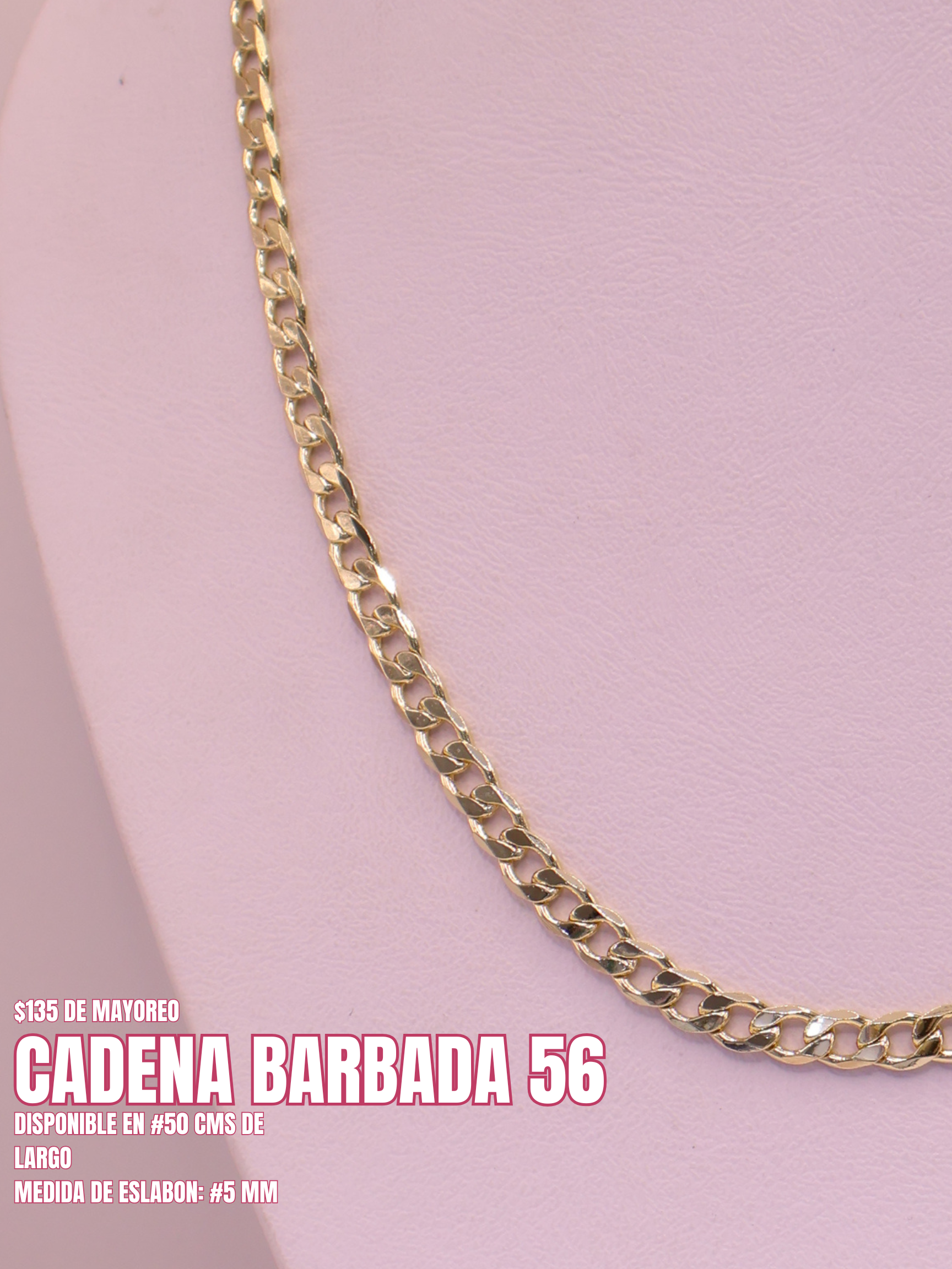 CADENA BARBADA 56 ORO LAMINADO