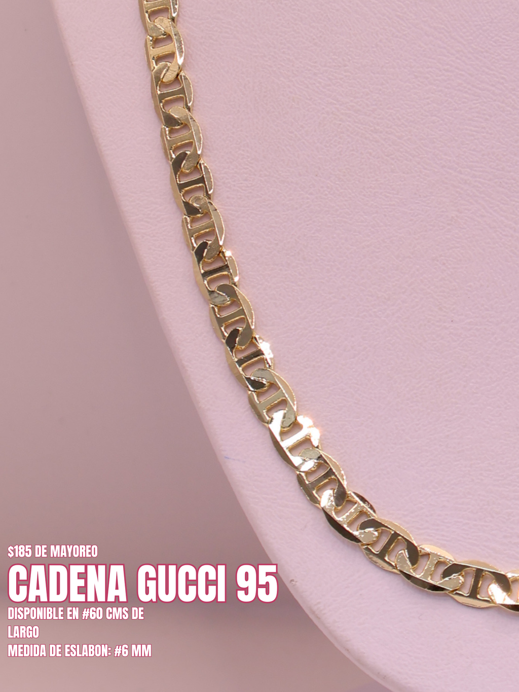 CADENA TIPO GUCCI 95 ORO LAMINADO