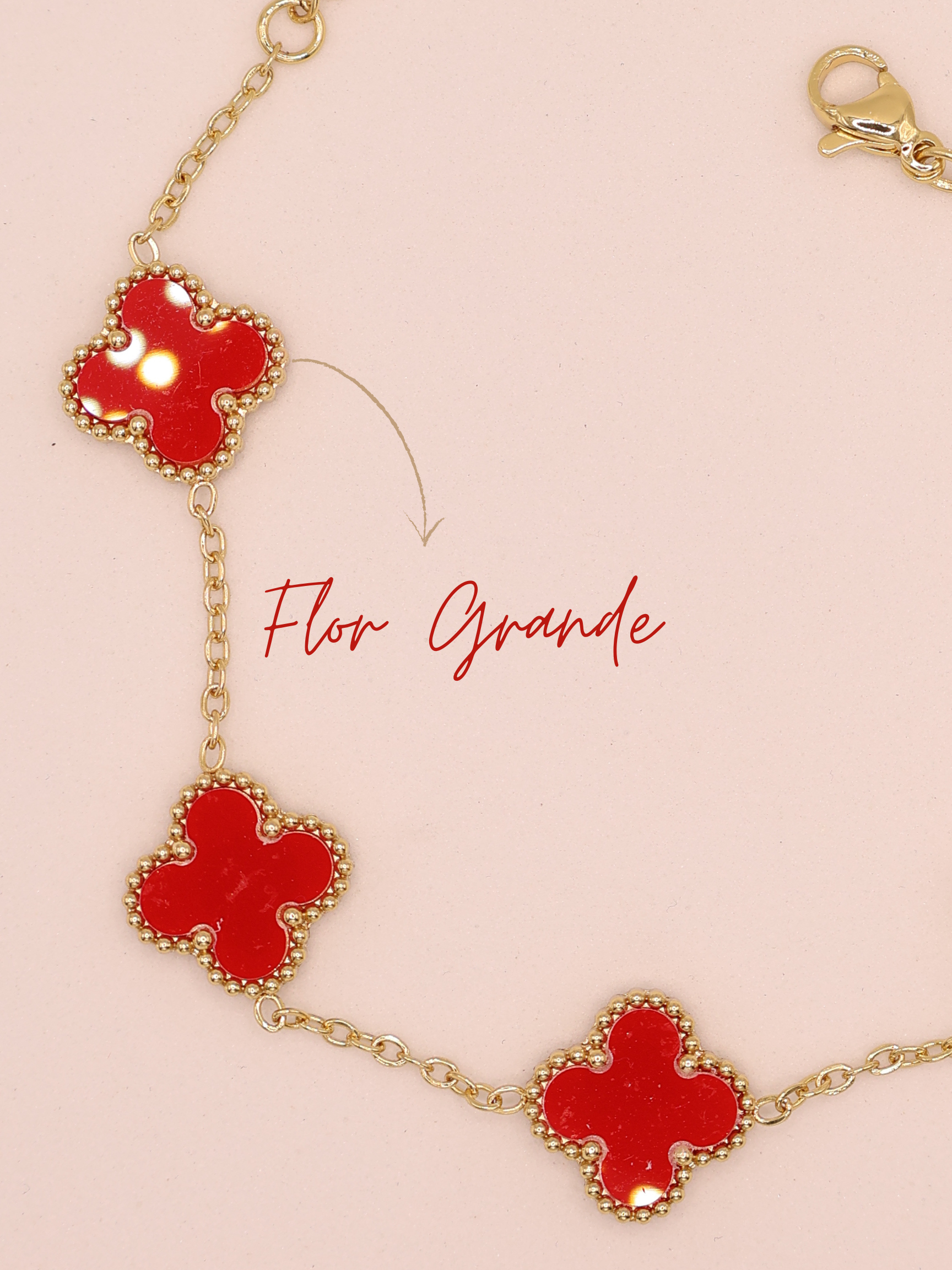 Pulsera de trebol roja gde