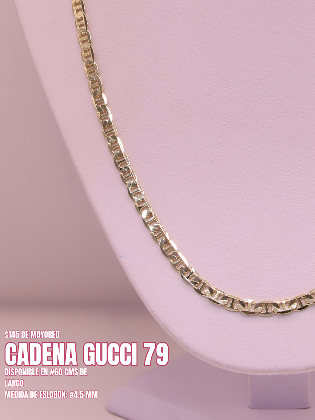 CADENA TIPO GUCCI 79 ORO LAMINADO