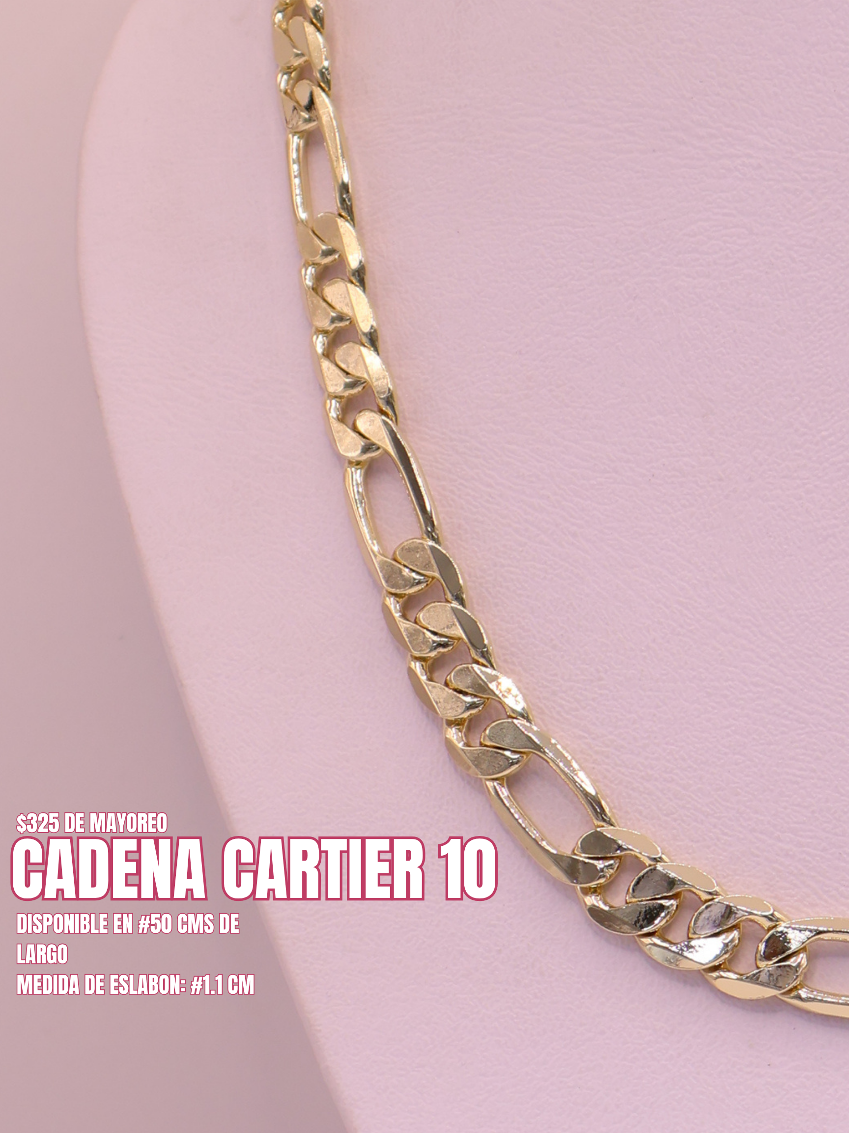 CADENA TIPO CARTIER 10 ORO LAMINADO