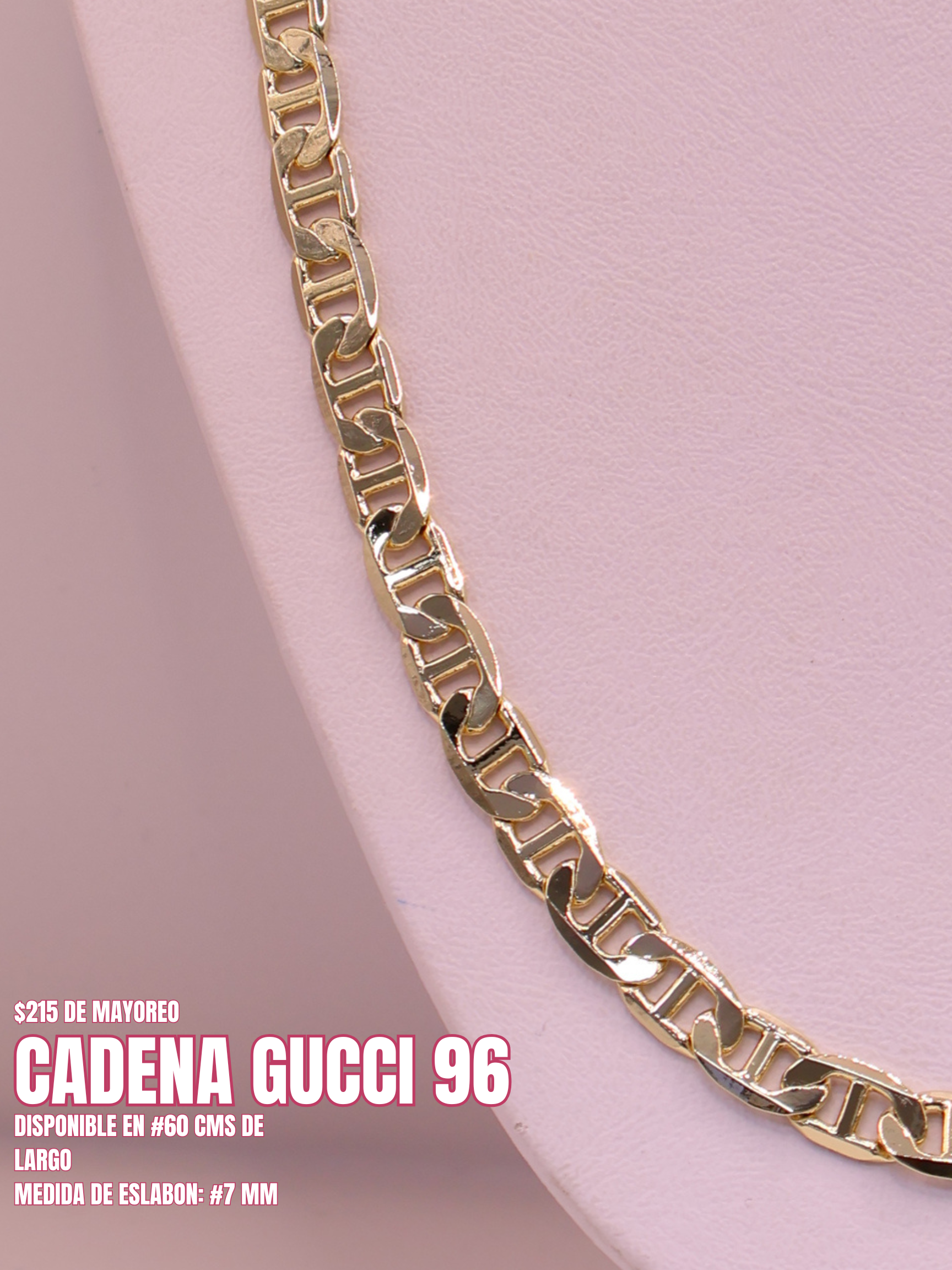 CADENA TIPO GUCCI 96 ORO LAMINADO