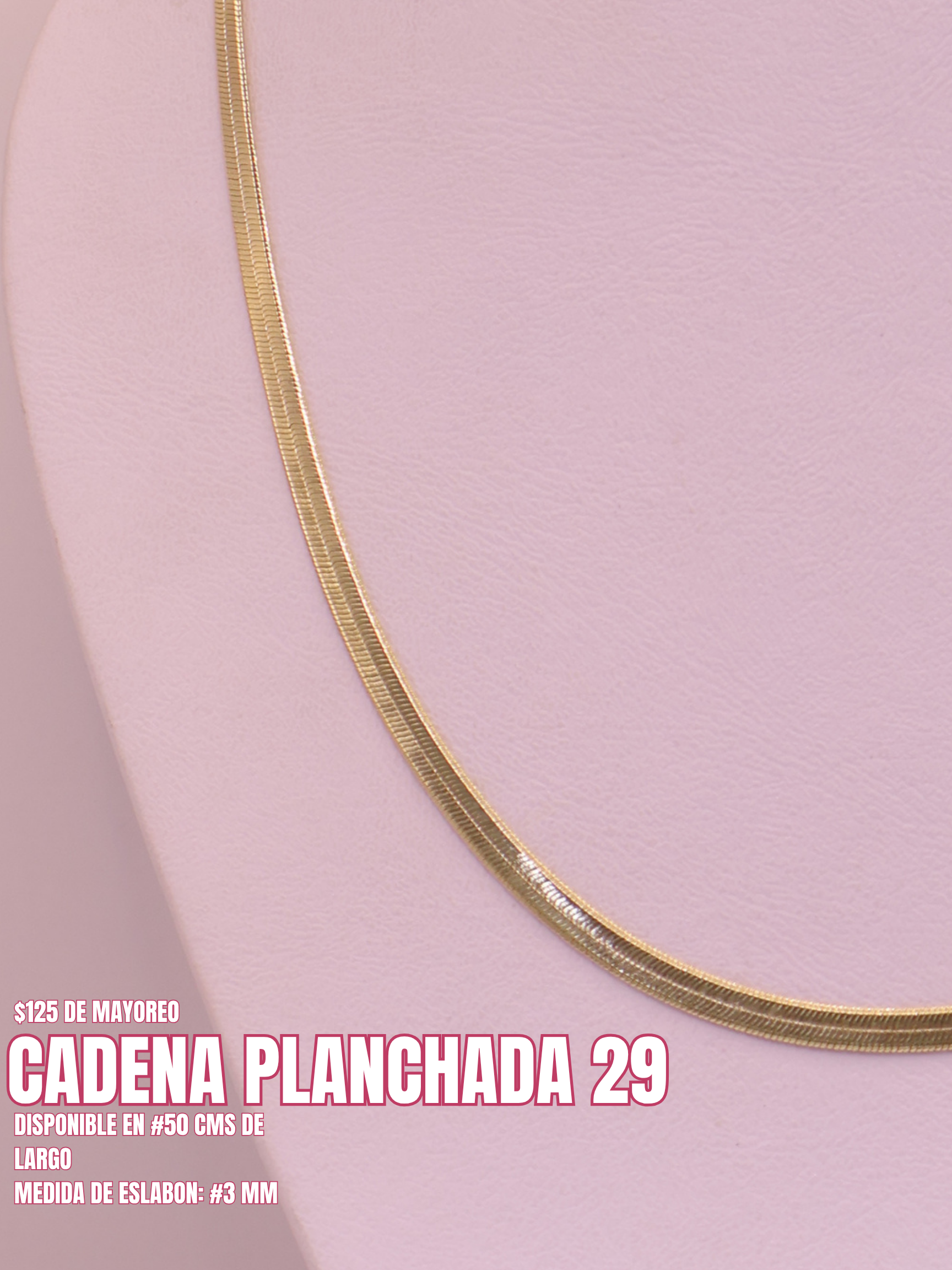 CADENA PLANCHADA 29 ORO LAMINADO