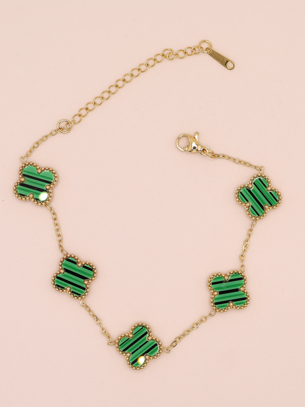 Pulsera de trebol verde gde
