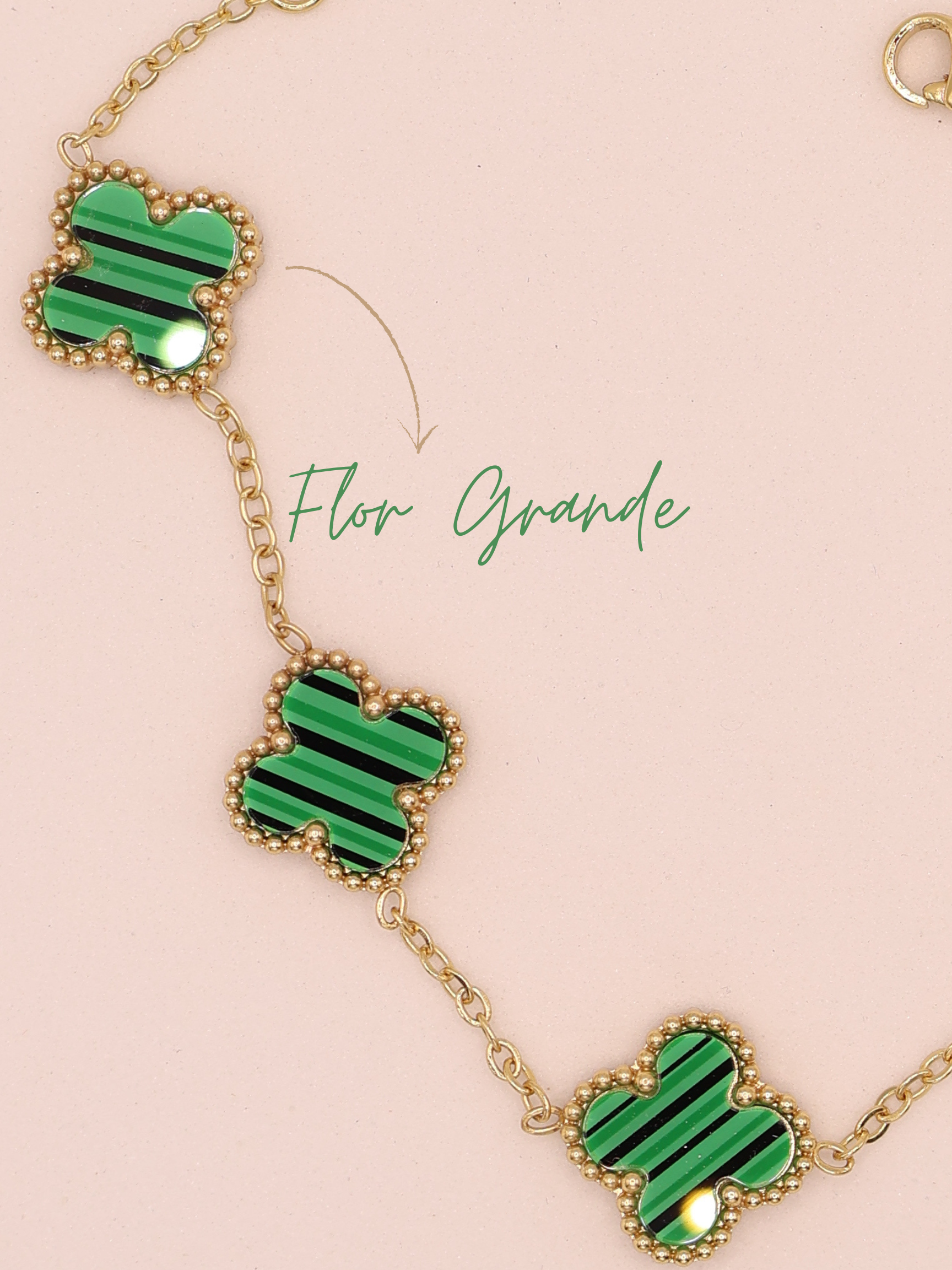 Pulsera de trebol verde gde