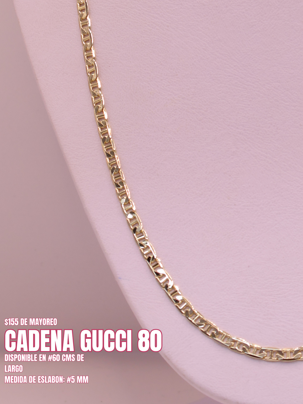 CADENA TIPO GUCCI 80 ORO LAMINADO