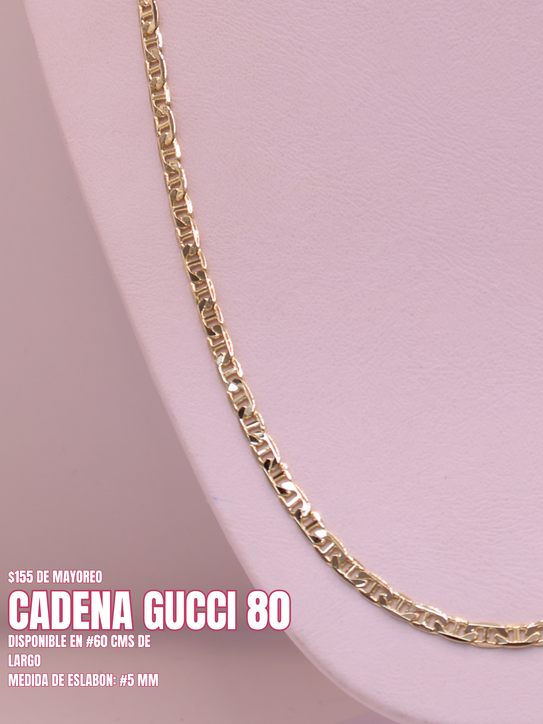 CADENA TIPO GUCCI 80 ORO LAMINADO
